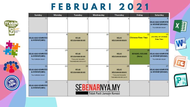 Jadual Aktiviti Feb 2021
